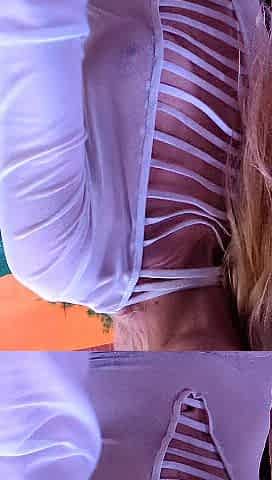 Titty Play In Hot Watch Thru White Underware