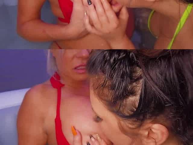 Hot Tub Lesbian Fun with Michelle Thorne