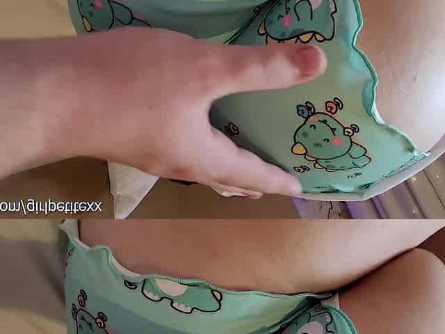 Wishing Pleasant Fantasies to Large Booty Stepsister in Cute Pajama