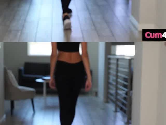 Jogging Bang Toy Brings Home Knob To Fill Her Perspired Pussy