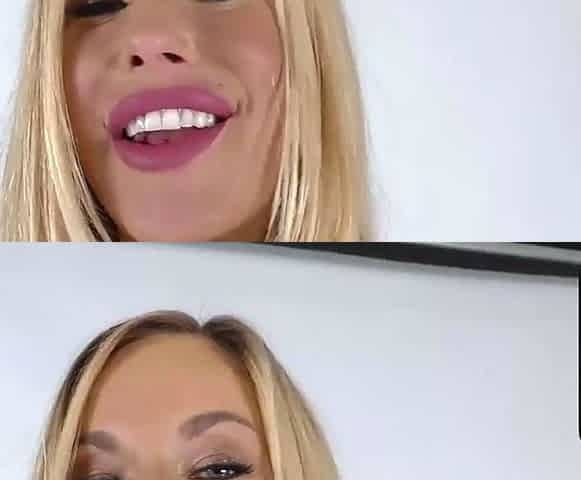 Busty blonde lady wants to taste a monster pipe and fat dick