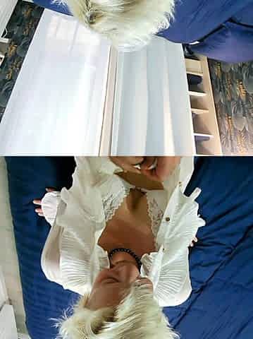 He Spreads My Thighs on the Edge of the Bed and Fucks My Pussy Thoroughly and Finishes with a Facial