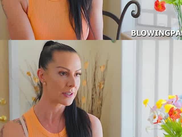 Big tits milf seducing then giving her accountant a blowjob