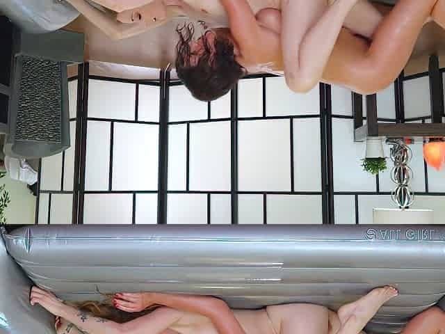 Oiled Up Busty Karla Kush & Krissy Lynn Enjoy Lesbian Massage With Squirting