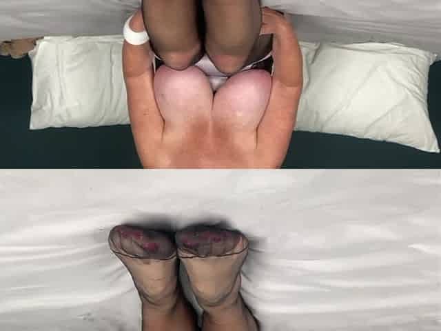 Mrs Mature Feet Alone on the Bed - for All Her Foot Lovers