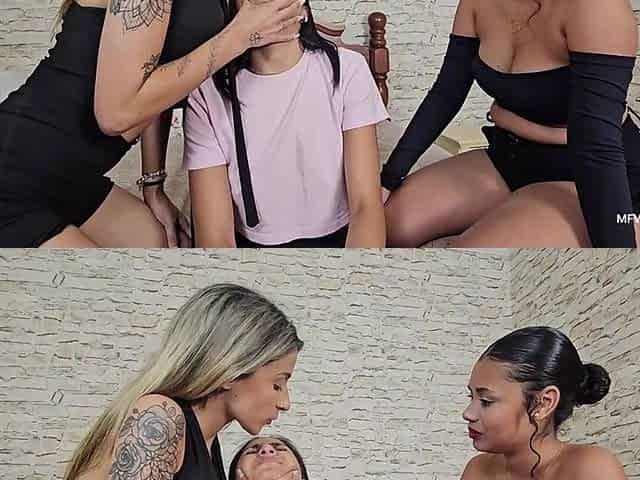 Prank with White and Gooey Saliva