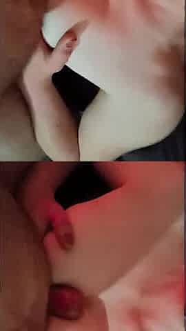 My lesbo roommate tries a titty screw for the 1st time with a real ramrod
