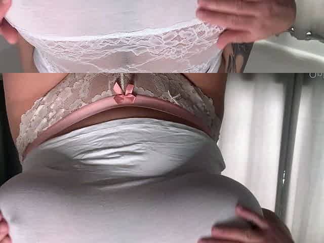 Mature housewife with big boobs takes a masturbation break