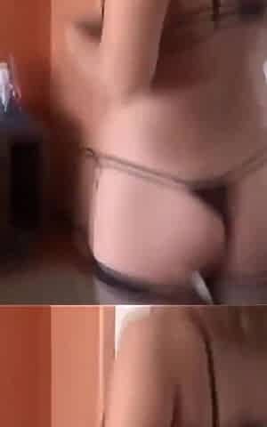 I Love Showing off in Erotic Lingerie While the Maid's Stepson Records Me and Jerks off