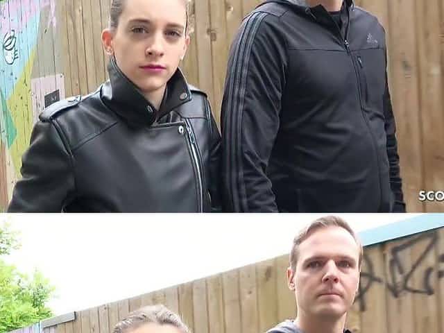 GERMAN SCOUT - ANAL FOR PETITE 18yr YOUNG CHEATING GIRL AT STREET CASTING - Small tits