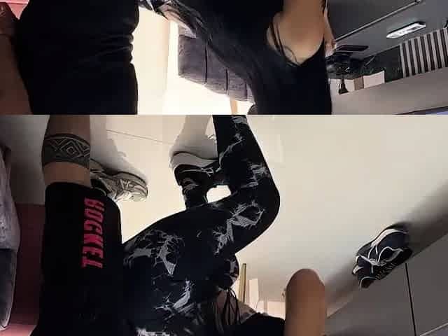 Hot insane latina gets rough ass fucking creampie from