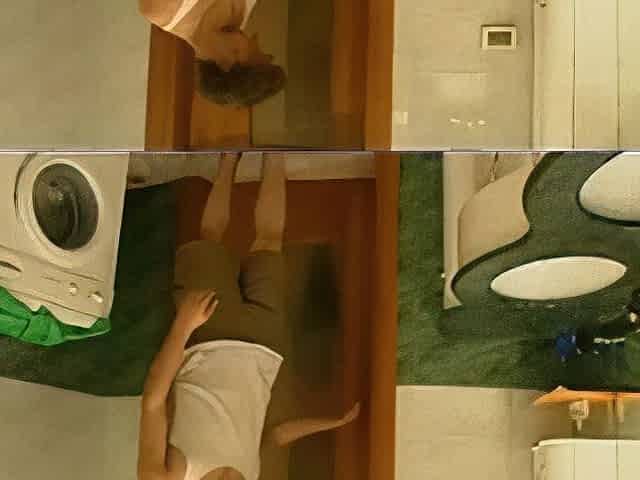 Son's ally enters baths when step mama is in shower