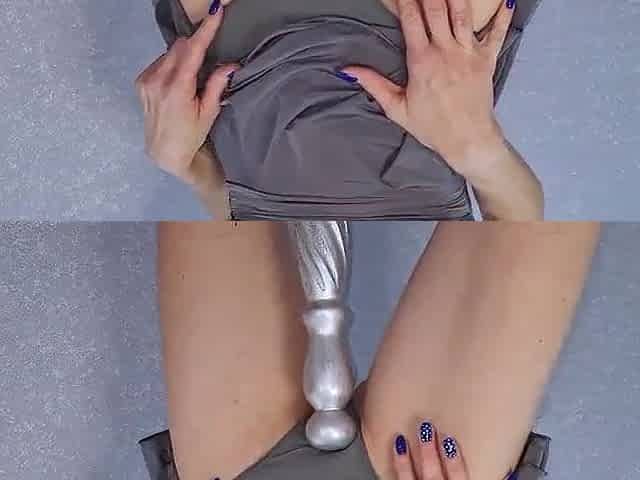 Bizarre Insertion for Slender Stepsister. Bedpost inside constricted vagina