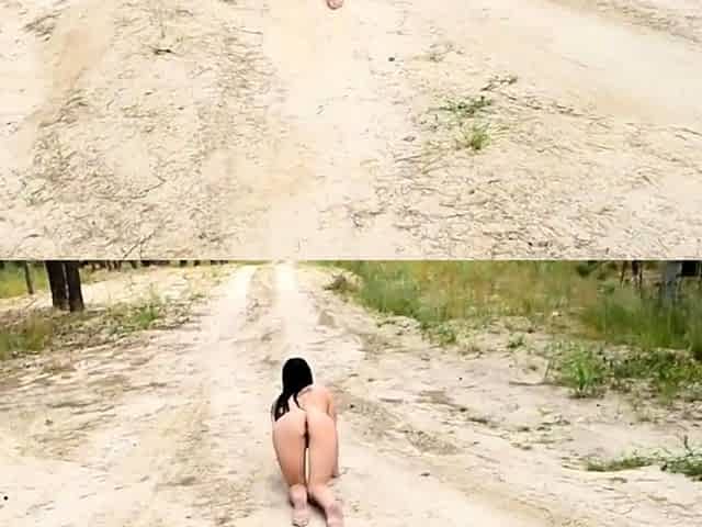 Naked Public Walk with a Naughty Twist