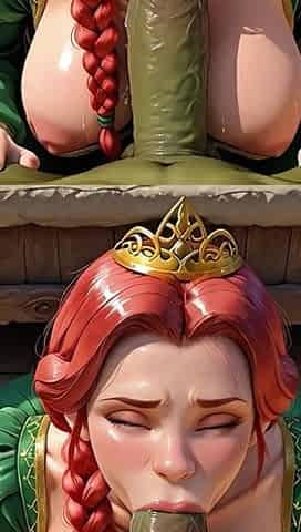 Shrek with a Huge Dick Just Fucks Fiona in All the Cracks in the Castle and in the Swamp
