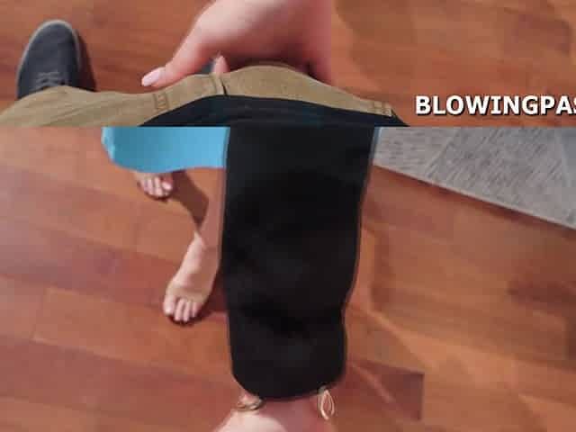 Big tits milf teacher giving student blowjob after class