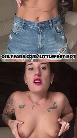 HAWT STRIPTEASE???? NASTY Hotty Plays With Her Little FEET????