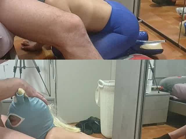 MILF with Blonde Pigtails and Perfect Tits Sucks Cock and Cums in Mouth