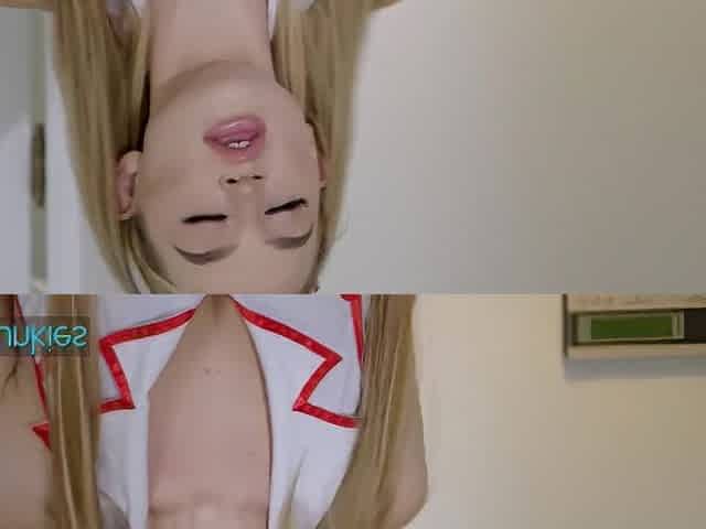 REALITYJUNKIES - Golden-haired Nurse Knows Exactly How To Keep Her Patient Awake With Her Nasty Throat