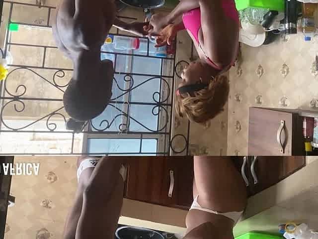 My Stepdad Sexy Wife in the Kitchen and a Hot Bikini