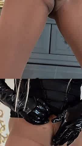 Latex Gloves and Sheer Nylon Pantyhose