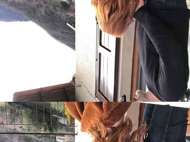 Latina european loves outdoor doggystyle
