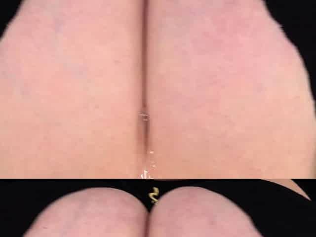 Big heavily oiled MILF tits dildo fuck