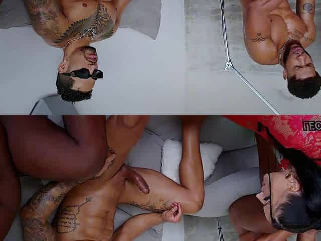 Super hardcore team fuck 4 BBC vs 1 white large booty whore