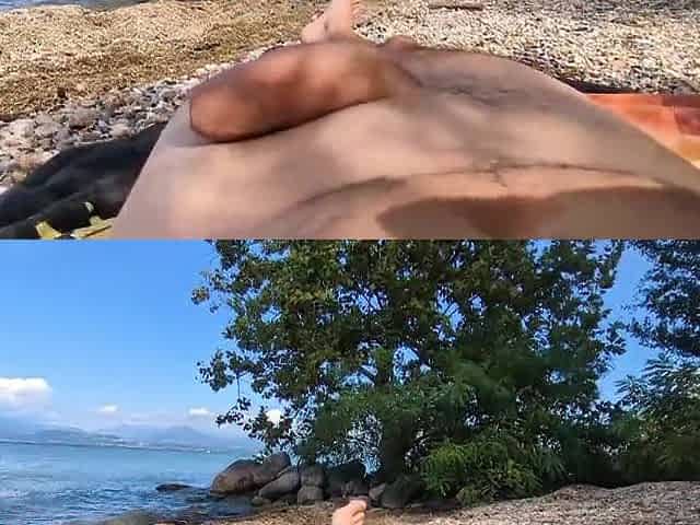 I Got Totally Nude on the Beach and Jerked Off During the time that a Sexy Hotty Watched