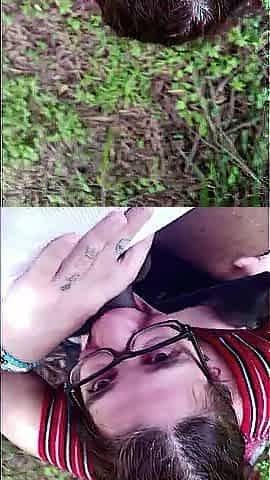 Naughty White Doxy Sucking Large Ebony Shlong Outside BBC