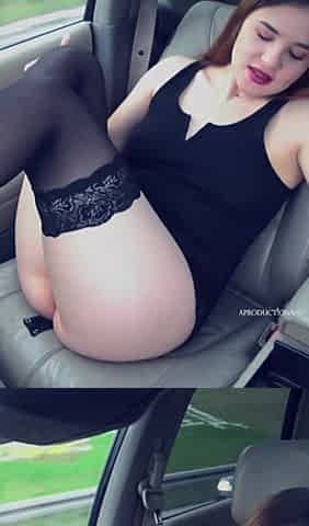 Rita Fox in My Car, Smoking Squirting Peeing!
