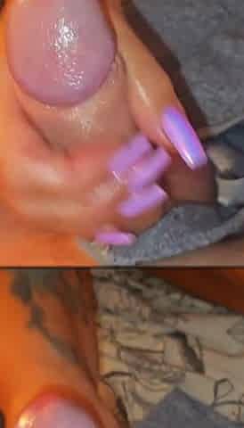 Long Nails + Panties + Oil = Cumshot
