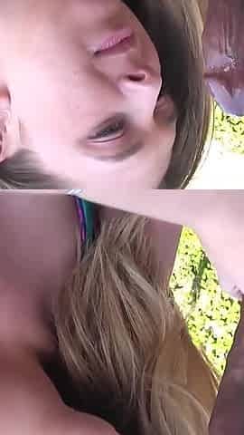 Classmates black cock fills brooke wylde's tight pussy and cums all over her face