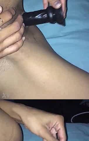 Excited taut teen black