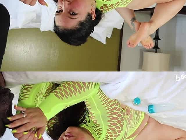 Cocobellafeetz Stroking Cock in the Pose
