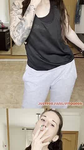 MASTURBATING And Smokin'? Im So Concupiscent After Gym?