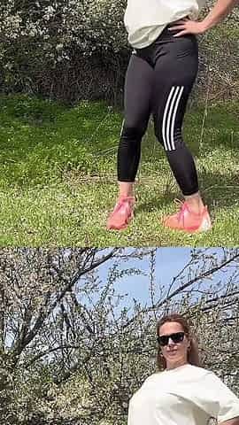 Outdoor Strip Tease and Squirt