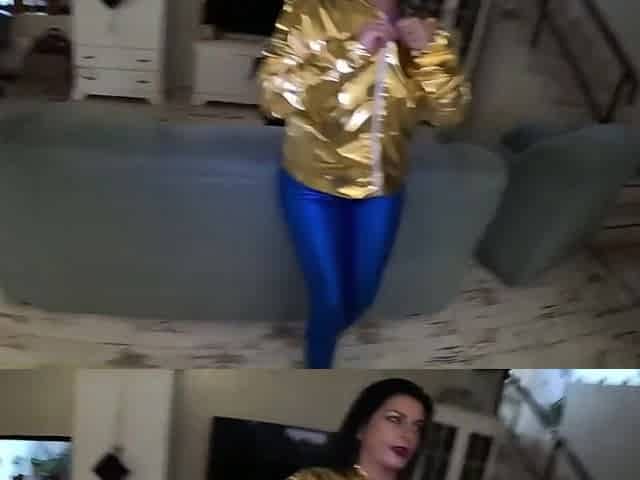 Shiny Cameltoe Tease, Hard Spanking, Deep Blowjobs & Rough Doggy With Double Cumshot