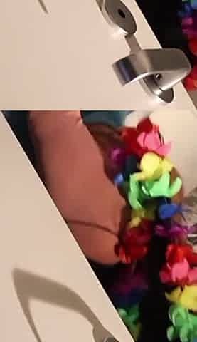 Big Ass Brunette Enjoys Carnival Jumping on the Neighbor's Stick