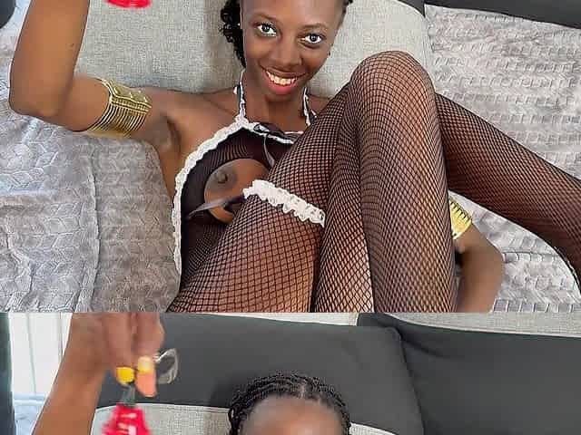 Ebony Maid Rings the Sex Bell: Gets Twat Screwed and Booty Creampied