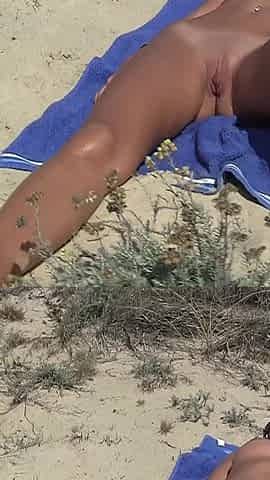Cute 18 Year Brunette Naked at Beach
