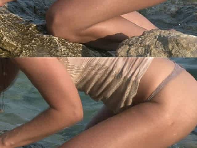 Blonde Babe Fingers Pussy on Rocky Beach to Orgasm