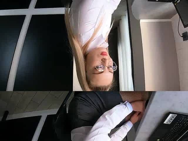 A beautiful secretary surrendered to the boss like a Slut