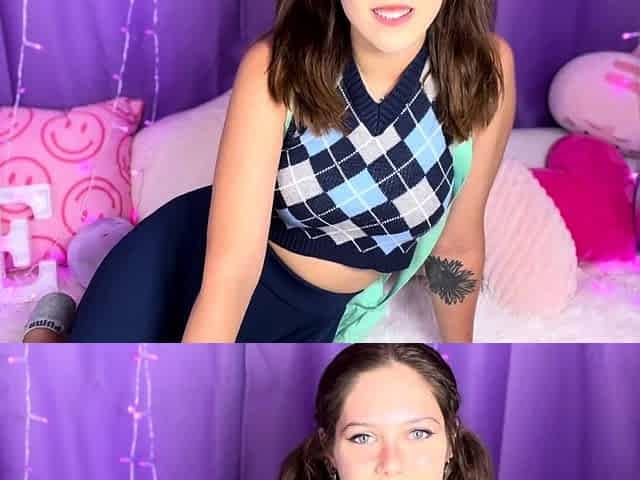 Lovely Amateur teen brunette masturbating outdoor