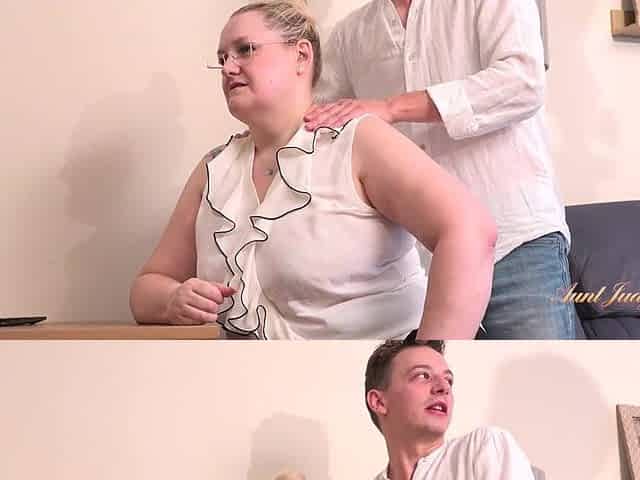 BBW Chubby MILF Becky Swings - Big ass mom in amateur hardcore with cumshot