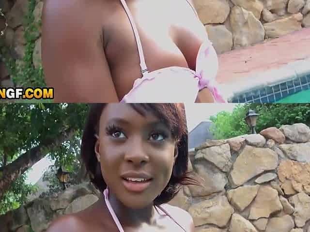 Natural Ebony Beauty Deep Throats Big White Cock In Interracial Hookup With Steven Hard