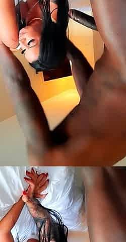 Cute latino brunette takes big cock