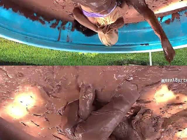 Jani vs Zoey Mud Wrestling part 1