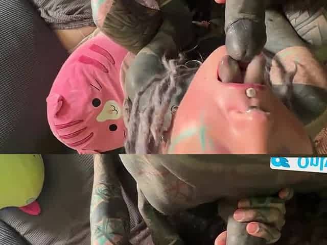 Crempie my Vagina - Tattoo beauty gets a large load
