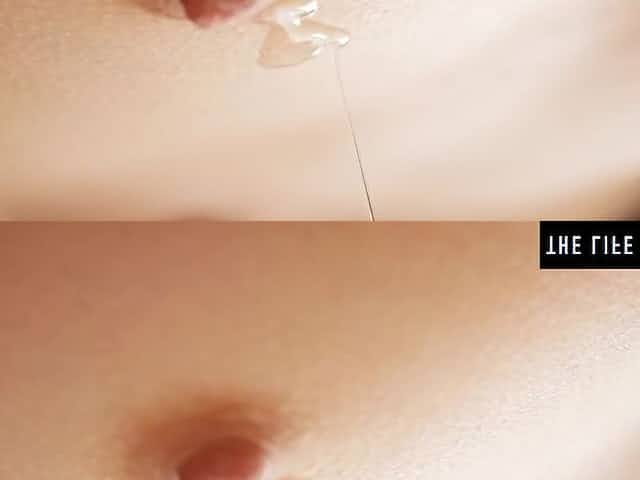 See this marvelous hotty slip up and down on a plump mock dick